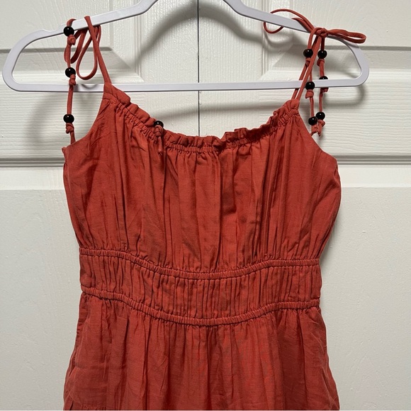 NWT J. Crew Womens Re-Imagined Tie-Shoulder Cotton Voile Tiered Dress Red Size S - Picture 2 of 16